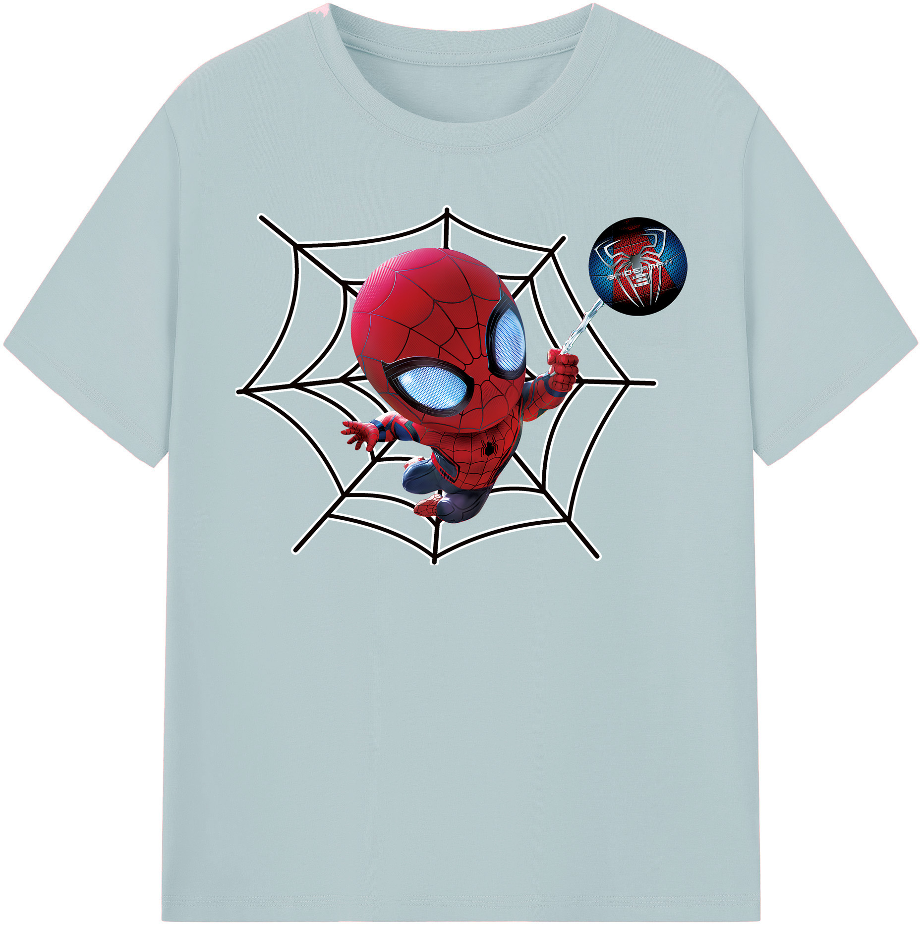 （画像用） Spider Man スパイダーマン 綿100％半袖Tシャツ（フロントプリント）
